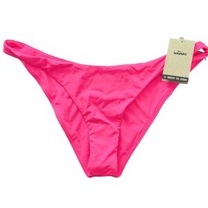 Nike Swim Bottoms Hot Pink High Leg Bikini Swimwear Size XXL Beach Sporty